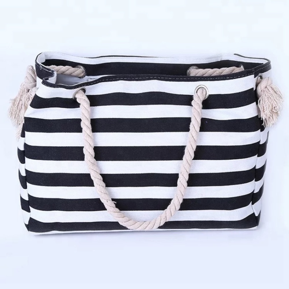 NEW. BLACK. Cotton Tote Bag.